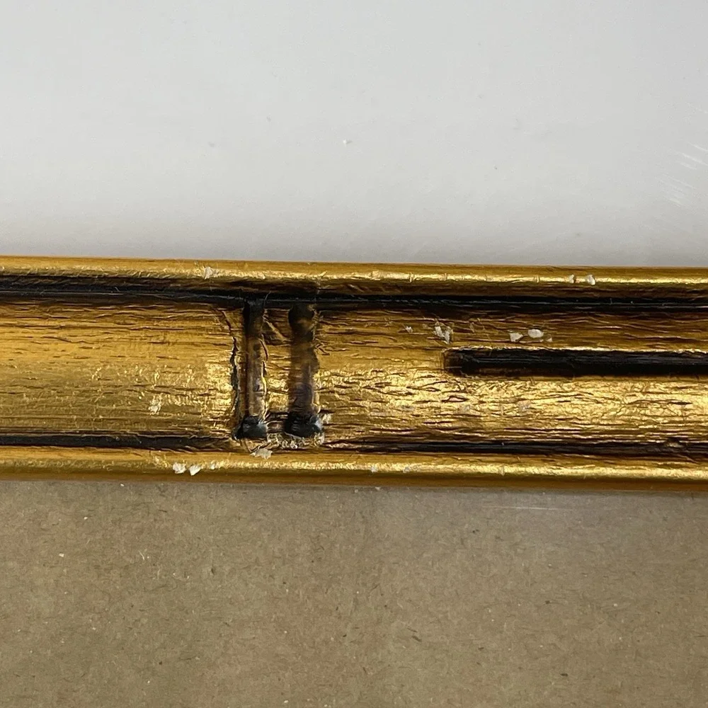Gold Faux Bamboo Frame Set of 3 Hollywood Regency Style For 7 X 5 Pictures